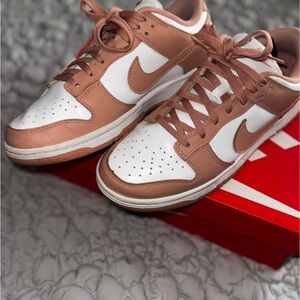 Nike White and Tan Sneakers